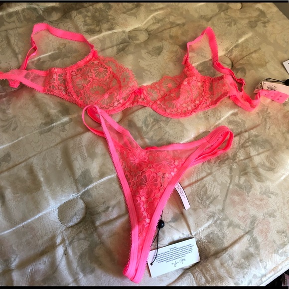 NWT For Love and Lemons X VS Bra & Panties Set L - Picture 6 of 14